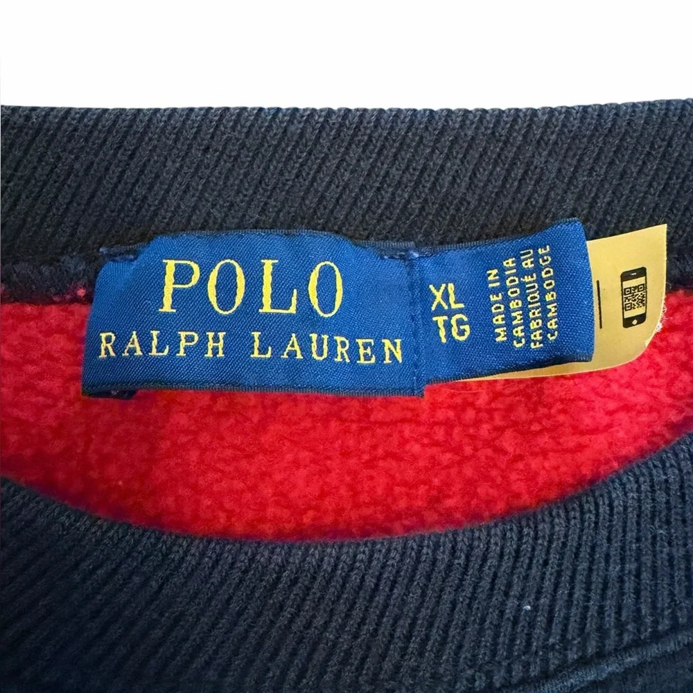 Polo Ralph Lauren Women's Color-Blocked Fleece Sweatshirt Size XL - Picture 7 of 9